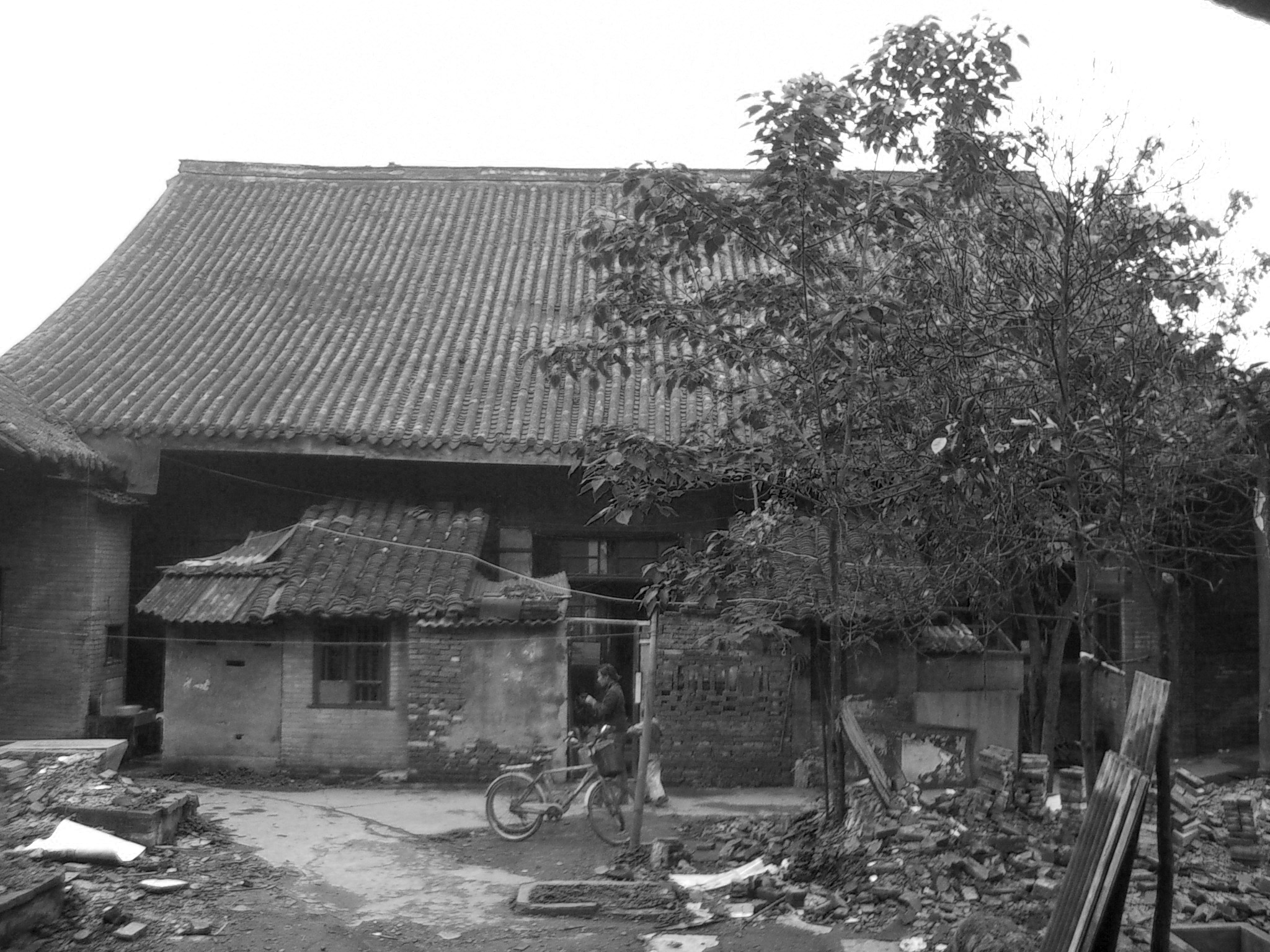 One of the six conserved historic buildings before renovation- Guangdong Fraternity Hall was once a community centre for the Cantonese community.