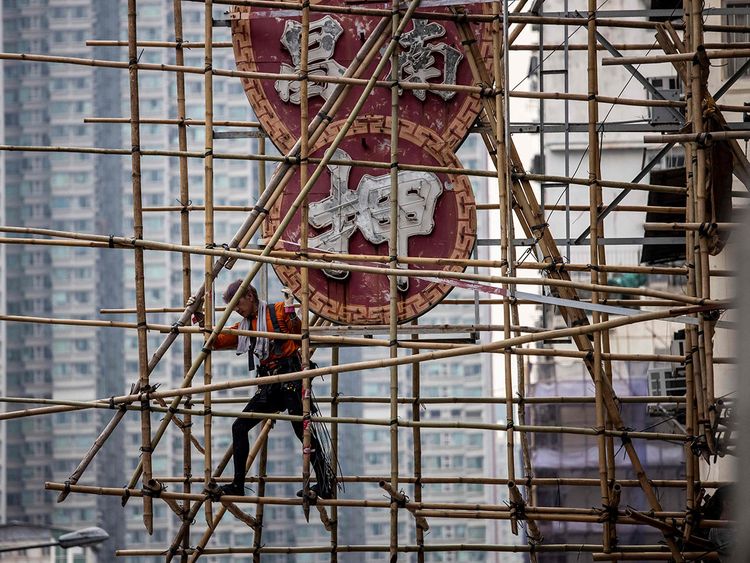 bamboo scarffolding in HK